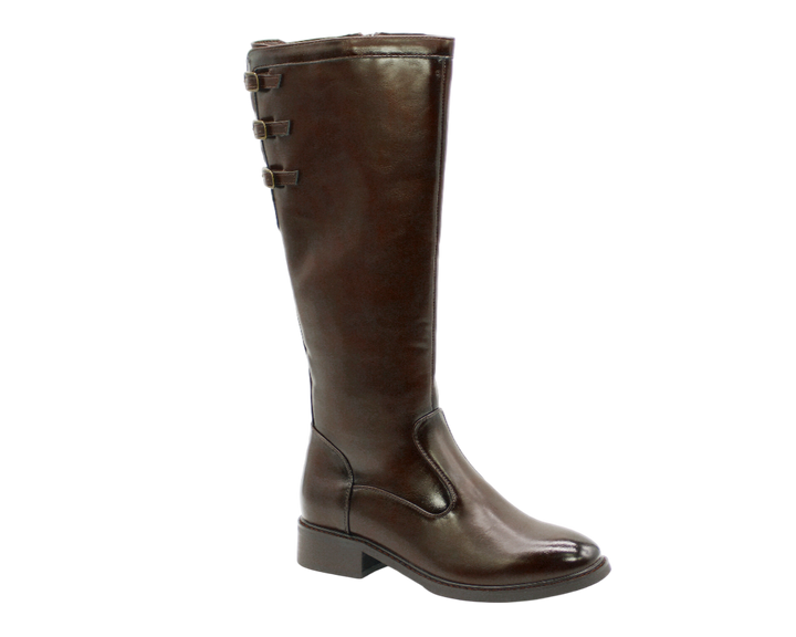 184 | Bota Cavaleira Cano Alto com Fivelas Decorativas
