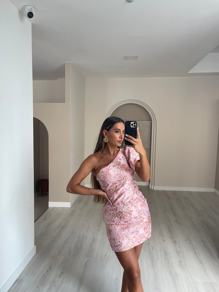 Lara- Vestido Texturado Com manga