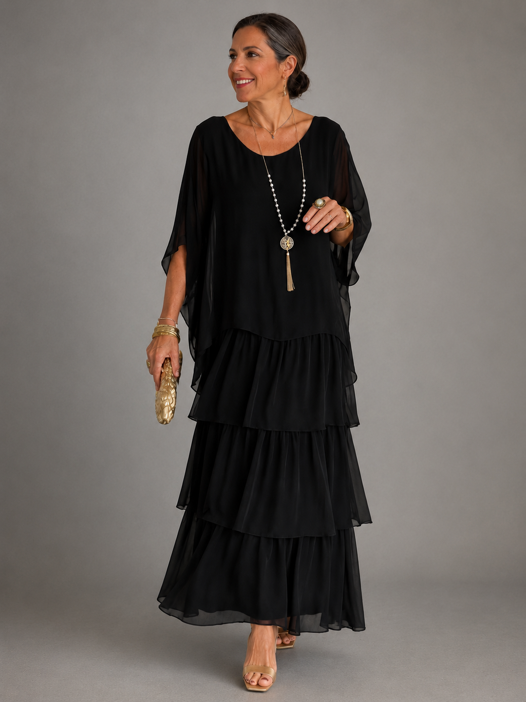 Lara | Vestido longo elegante e fluido