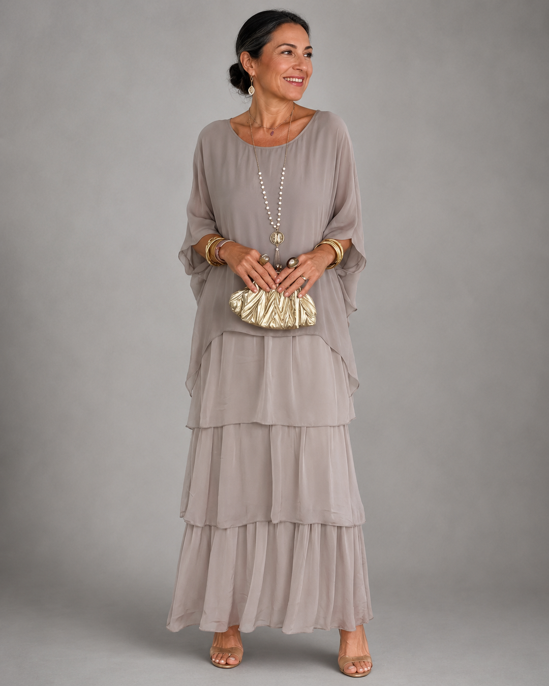 Lara | Vestido longo elegante e fluido