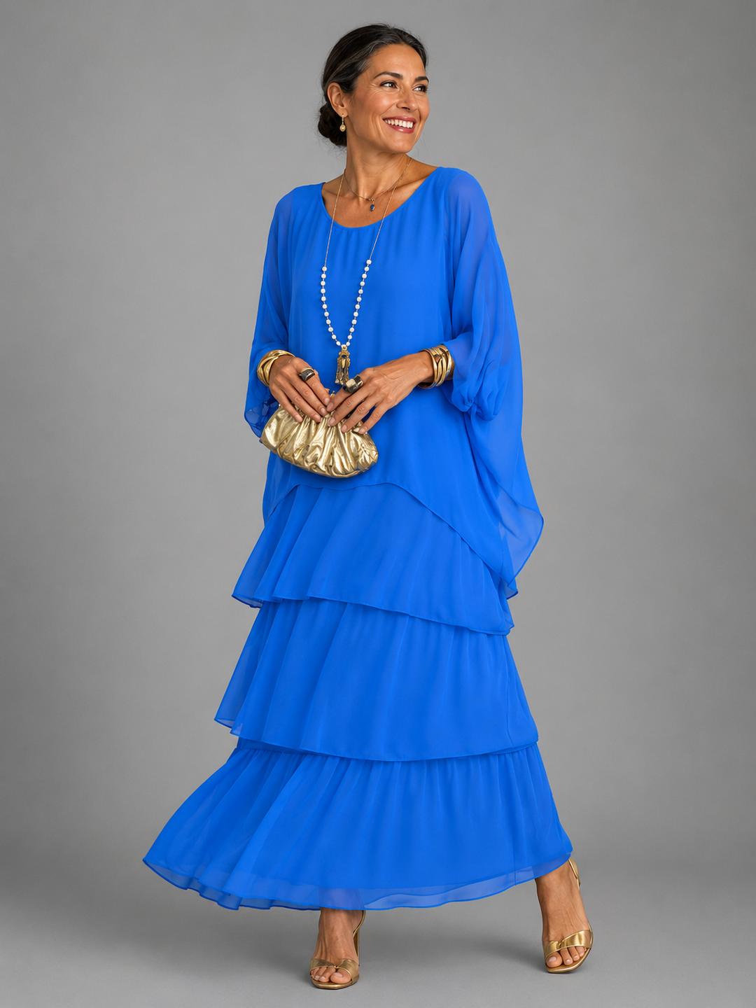 Lara | Vestido longo elegante e fluido