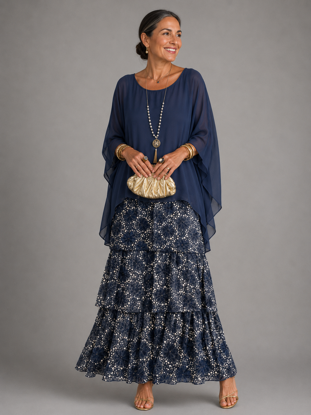 Lara | Vestido longo elegante e fluido