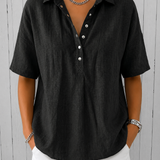 Ava | Blusa com Colarinho e Detalhes em Botão