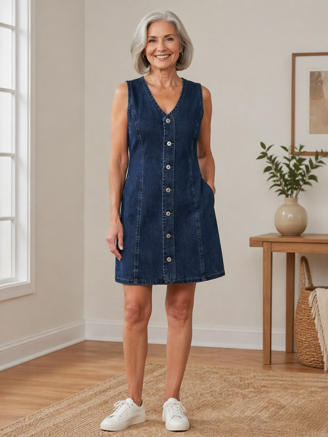 Lila | Vestido Mini em Denim