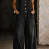 Bethany | Jardineiras de Algodão Denim Lavadas Vintage