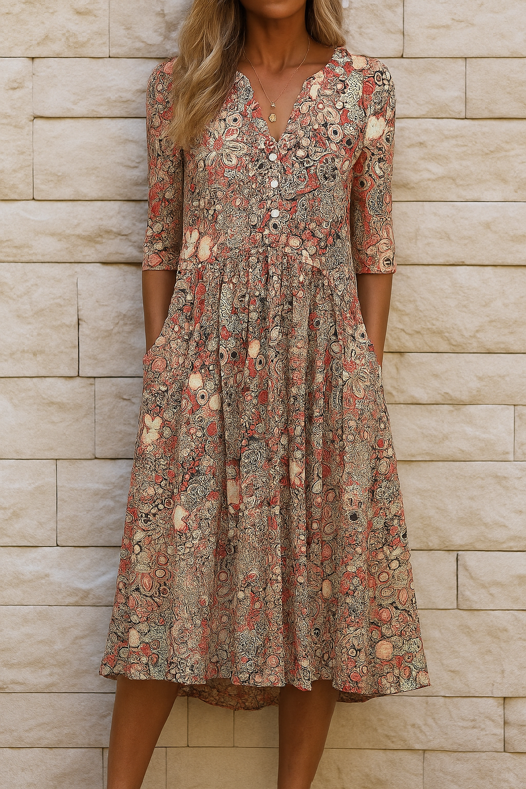 Elisa | Vestido Midi Estampado