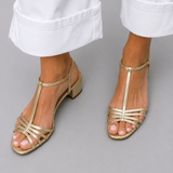 Allegra | Sandálias Douradas para Elegância Diária