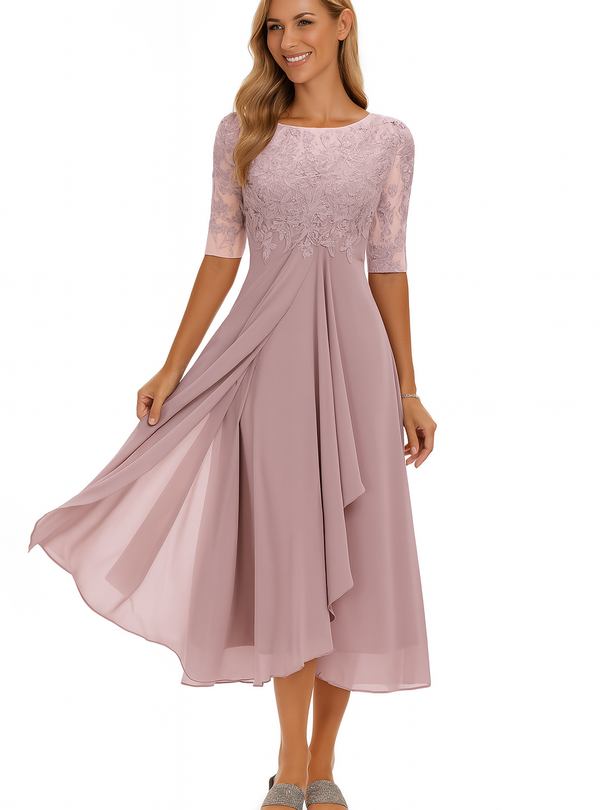 Valentina - Vestido Renda Manga 3/4