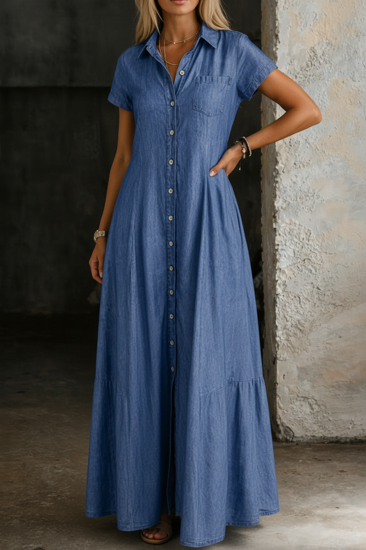Eliza | Vestido Longo de Denim
