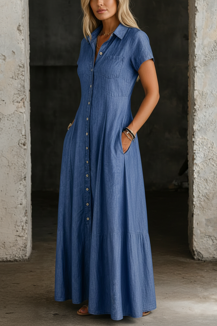 Eliza | Vestido Longo de Denim