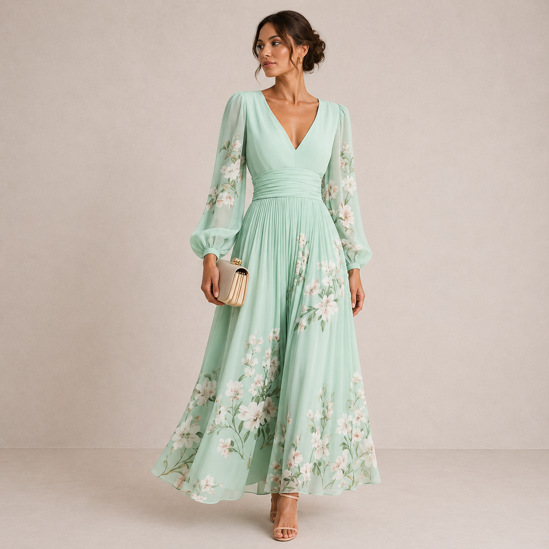 Verónica - Vestido Floral Verde