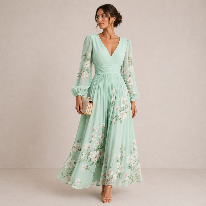 Verónica - Vestido Floral Verde