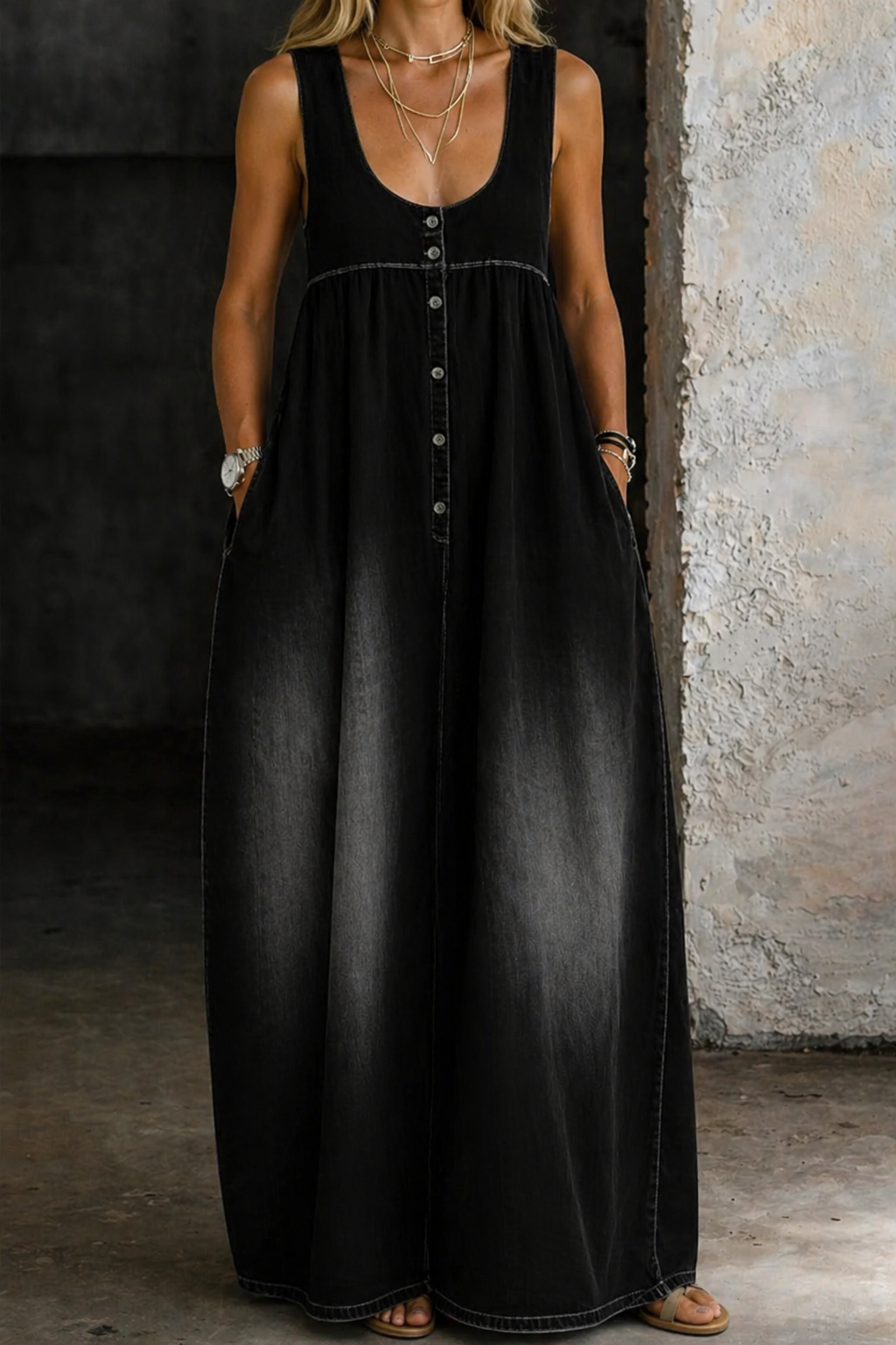Veronica | Vestido de Denin Larguinho