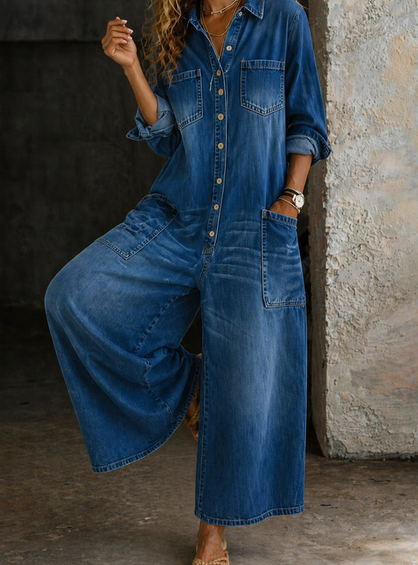 Vivienne | Macacão Casual em Denim
