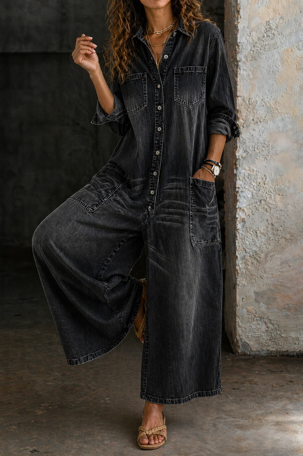 Vivienne | Macacão Casual em Denim
