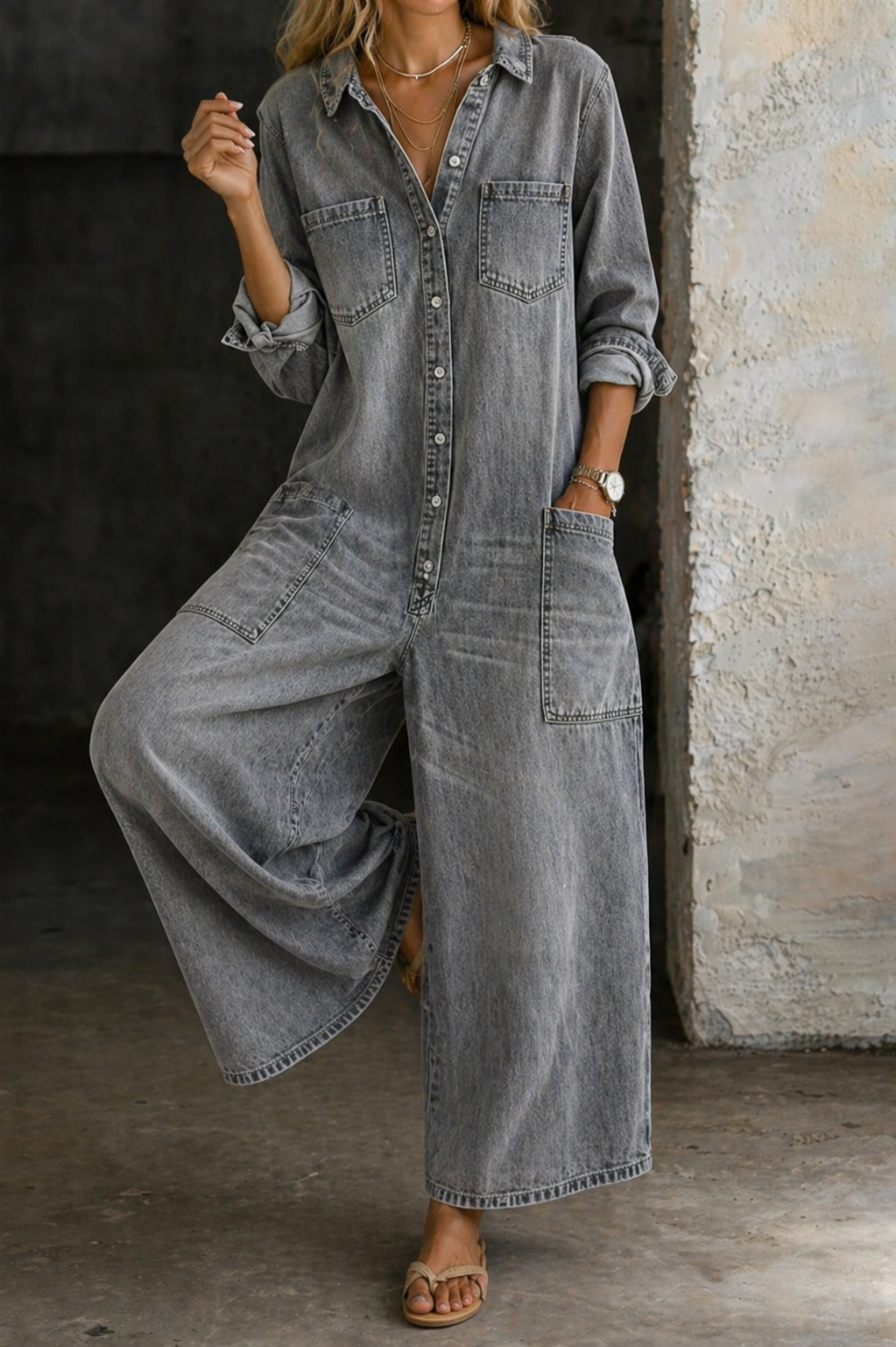 Vivienne | Macacão Casual em Denim