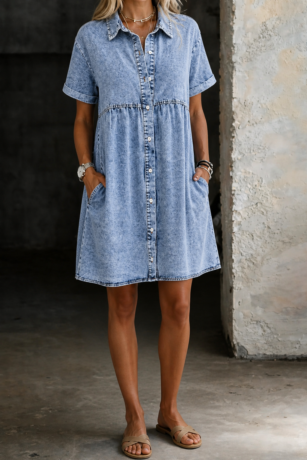 Jane | Vestido Camisa de Denim