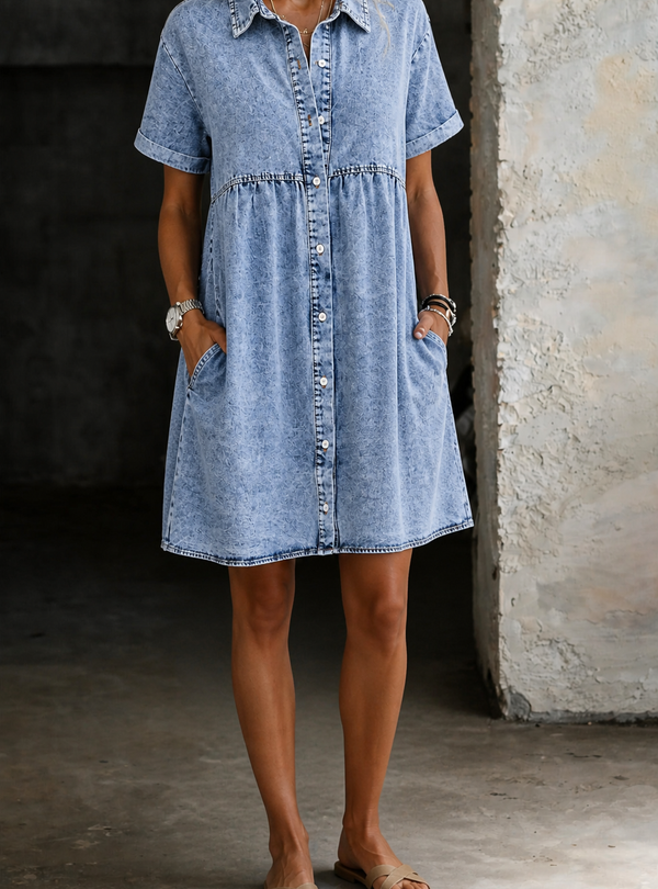 Jane | Vestido Camisa de Denim