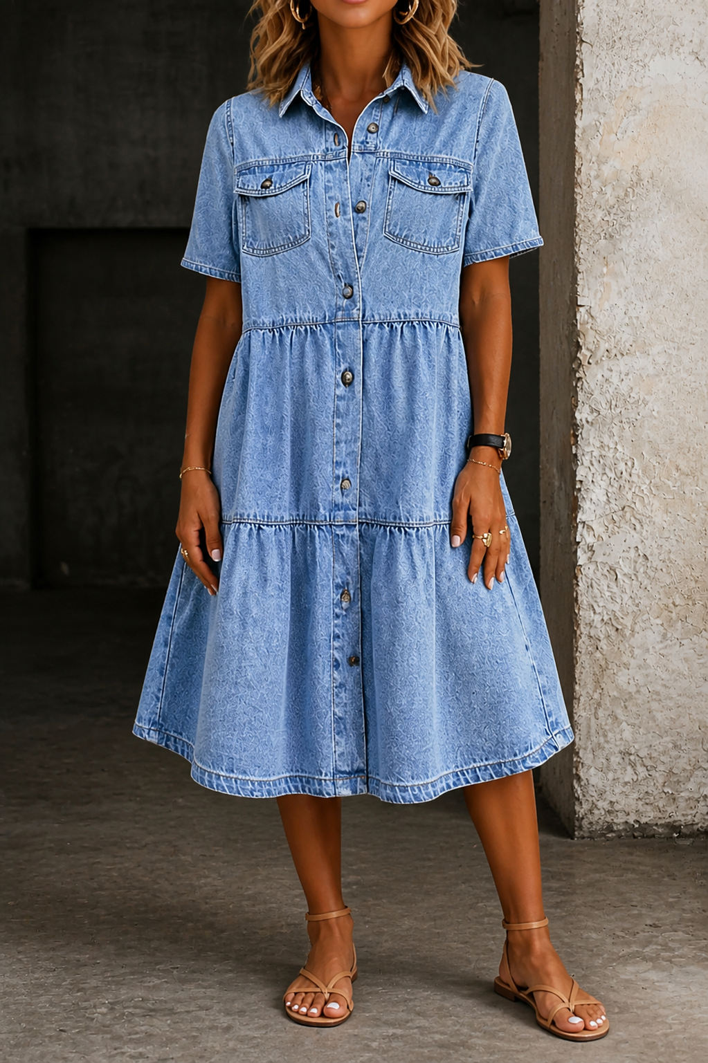 Sophia | Vestido de Denim Casual Elegante