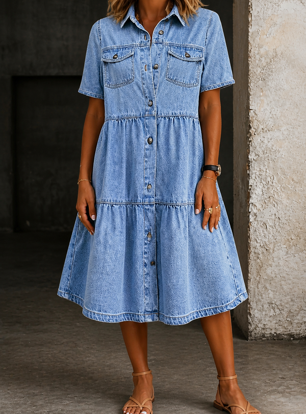 Sophia | Vestido de Denim Casual Elegante