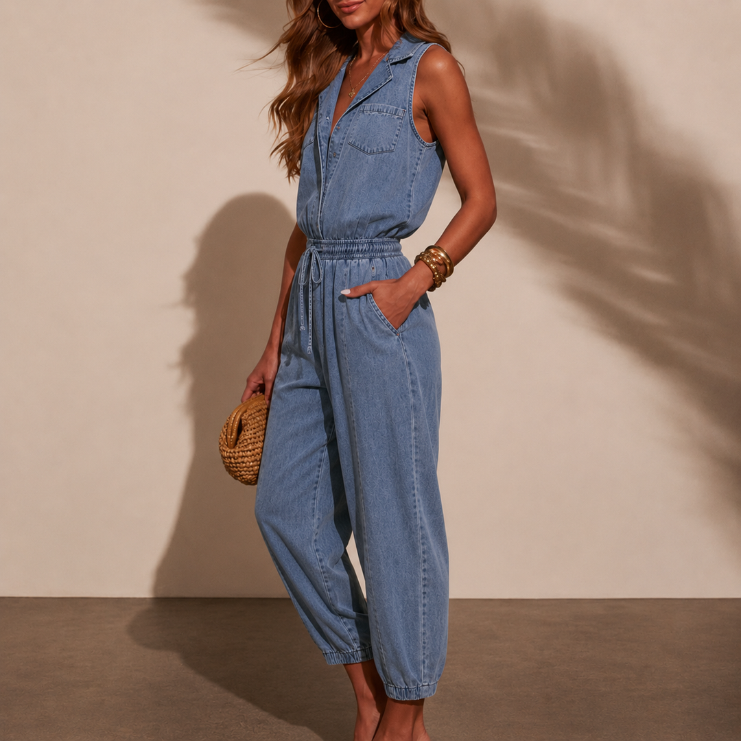 Rosalia | Macacões de Denim Sem Mangas