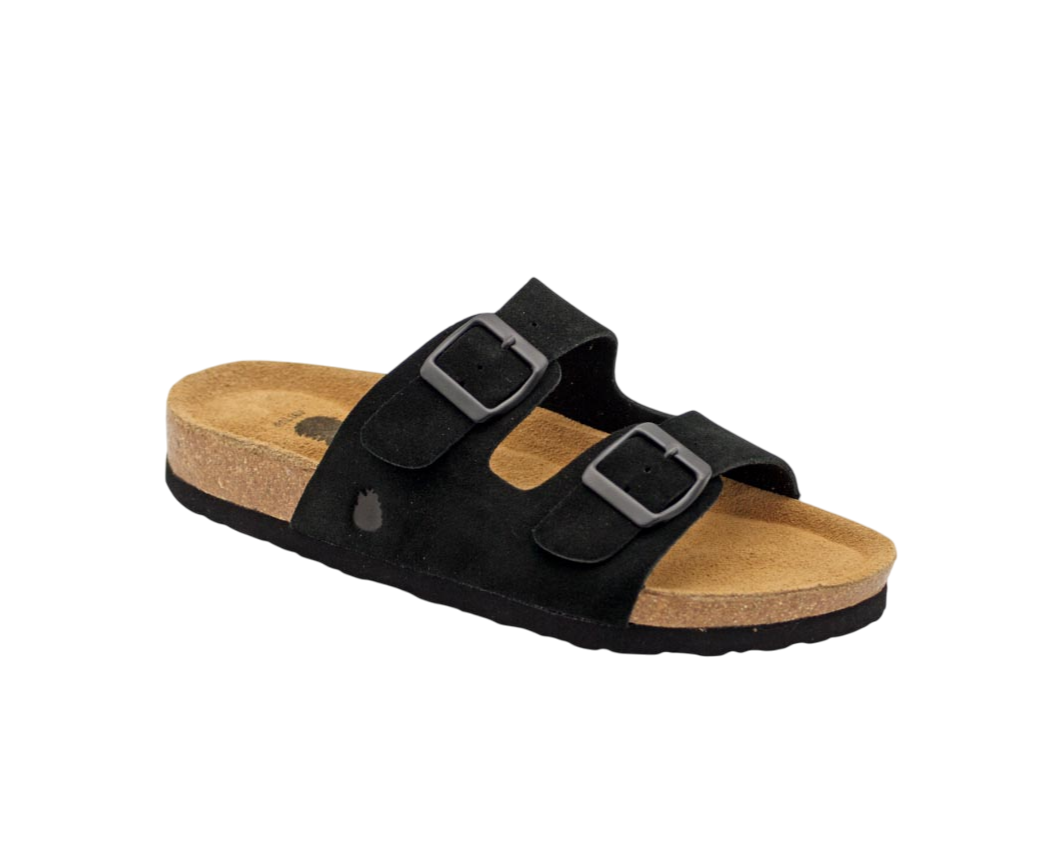 3020 | Chinelo de camurça com duas fivelas
