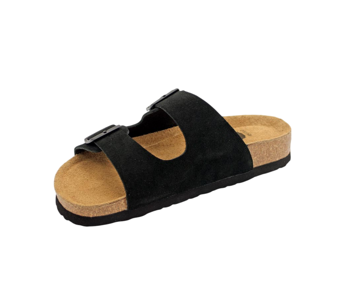 3020 | Chinelo de camurça com duas fivelas