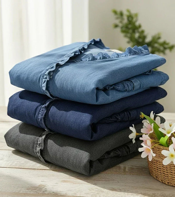 Blusa de V com Renda e Toque Suave