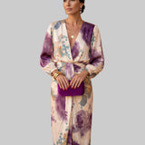 Valeria – Vestido de luxo com estampa em aquarela