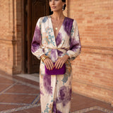 Valeria – Vestido de luxo com estampa em aquarela