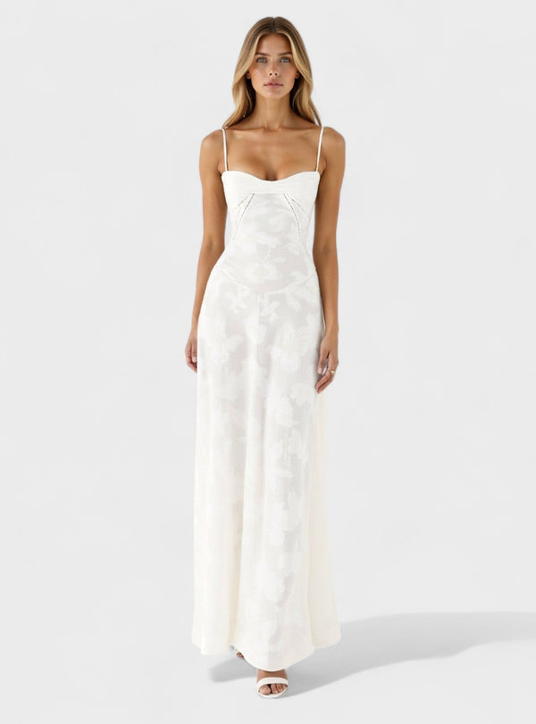 Verona - Vestido maxi em renda floral