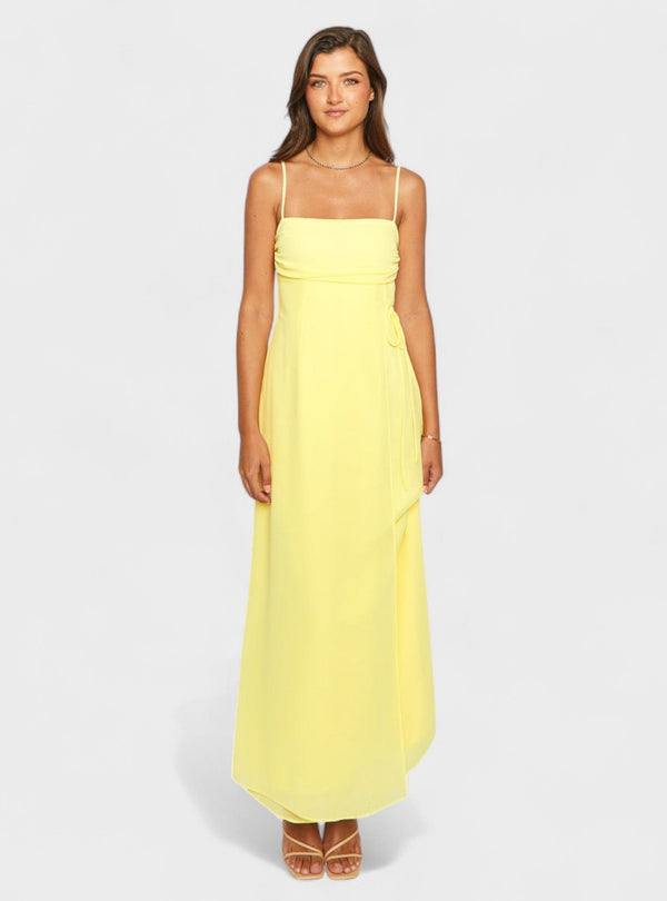 Flóssi - Vestido maxi amarelo