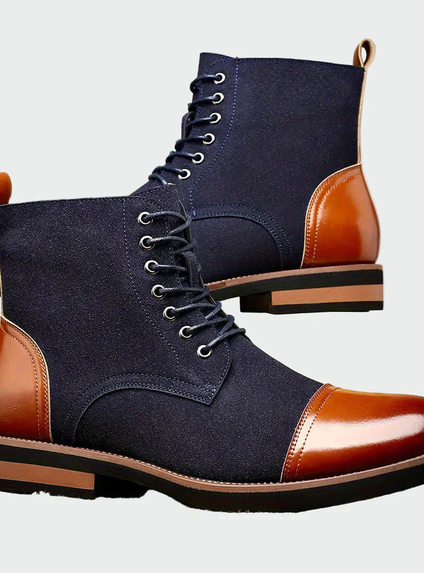 Botins de couro Oxford