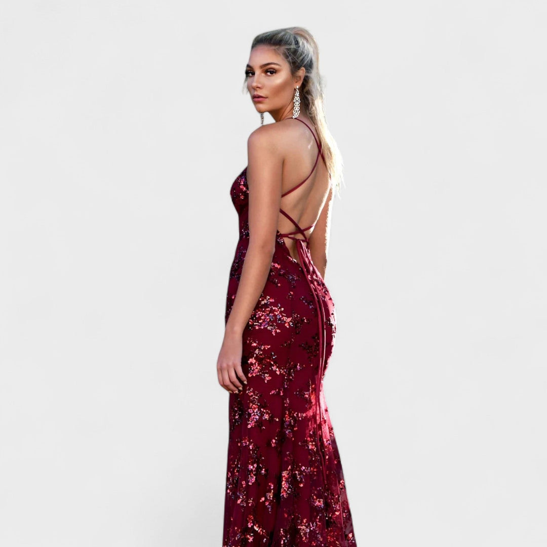 Sol - Vestido até ao chão com lantejoulas