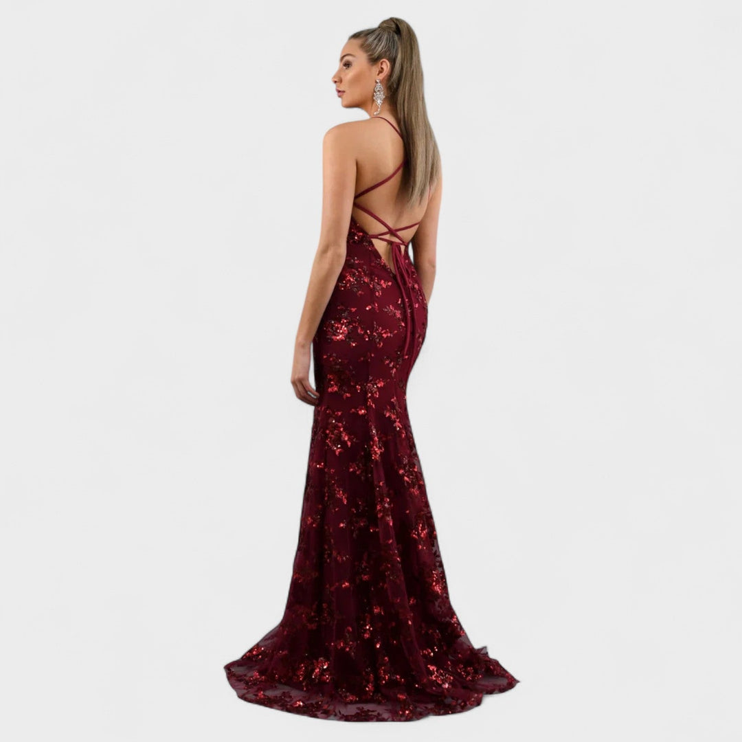 Sol - Vestido até ao chão com lantejoulas
