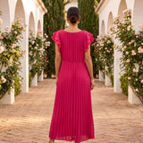 Valentina | Vestido Maxi de Ocasião Plissado