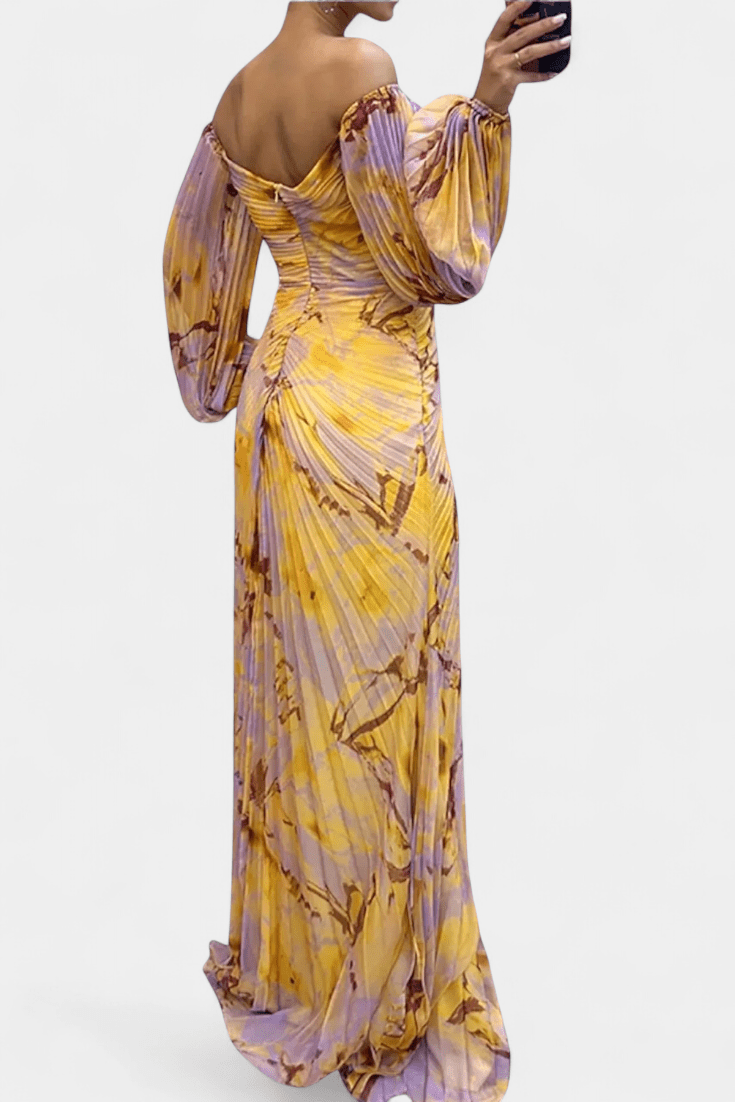 Kirstine | Vestido Maxi Plissado