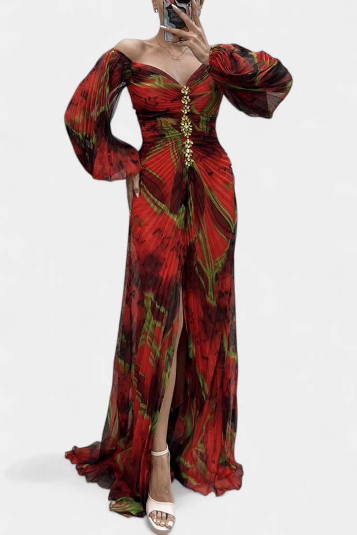 Kirstine | Vestido Maxi Plissado
