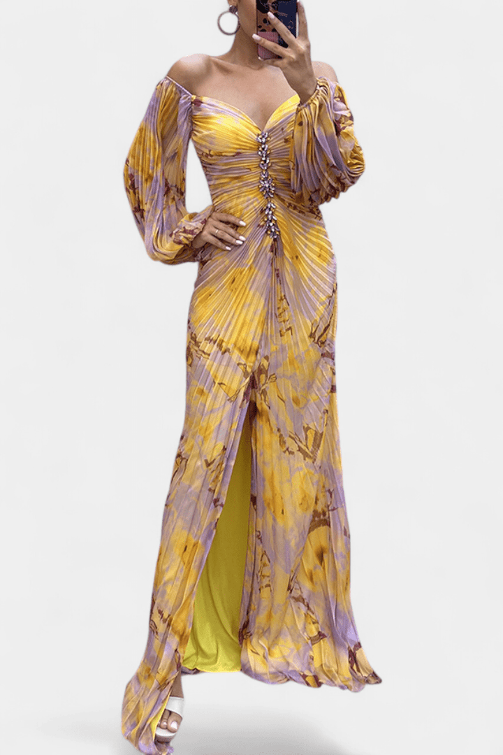 Kirstine | Vestido Maxi Plissado