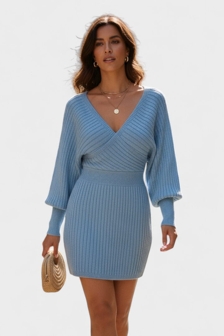 Klara™ | Vestido Elegante de Envelope com Decote em V