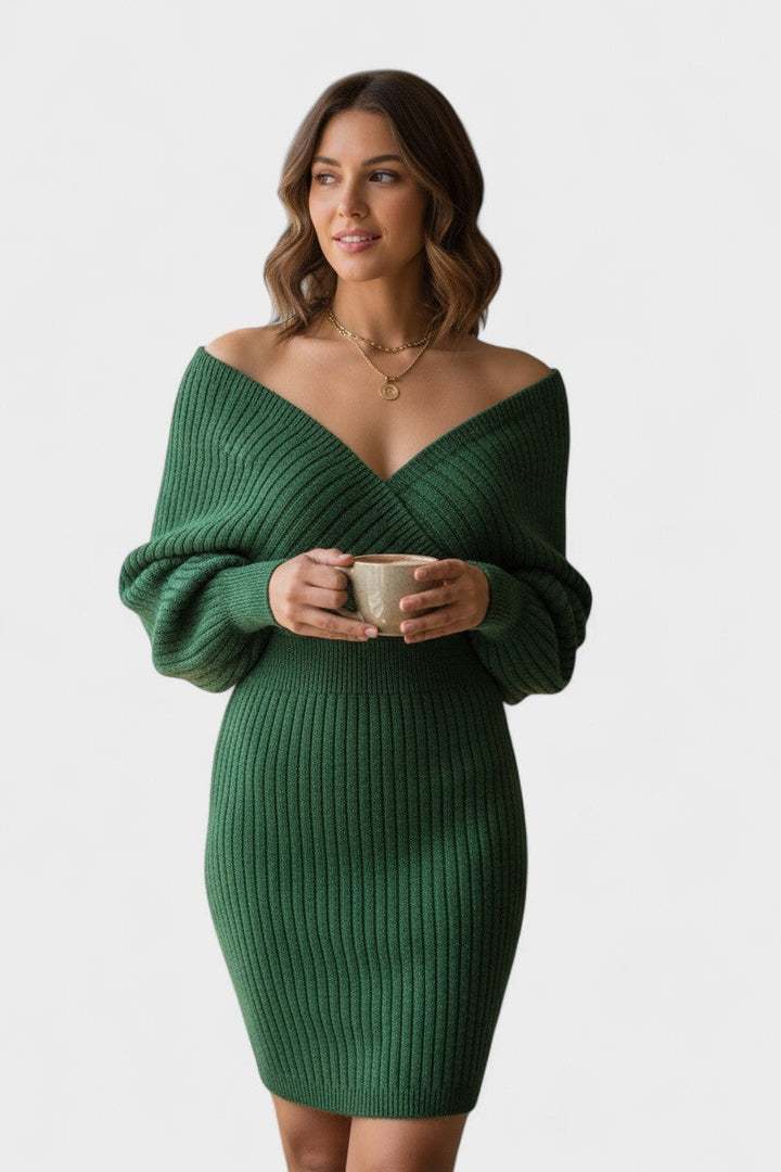 Klara™ | Vestido Elegante de Envelope com Decote em V