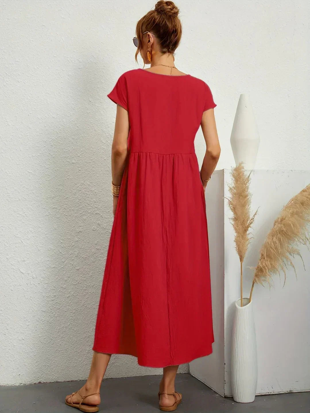 Gabriela - Vestido Elegante Midi Fluído Intemporal