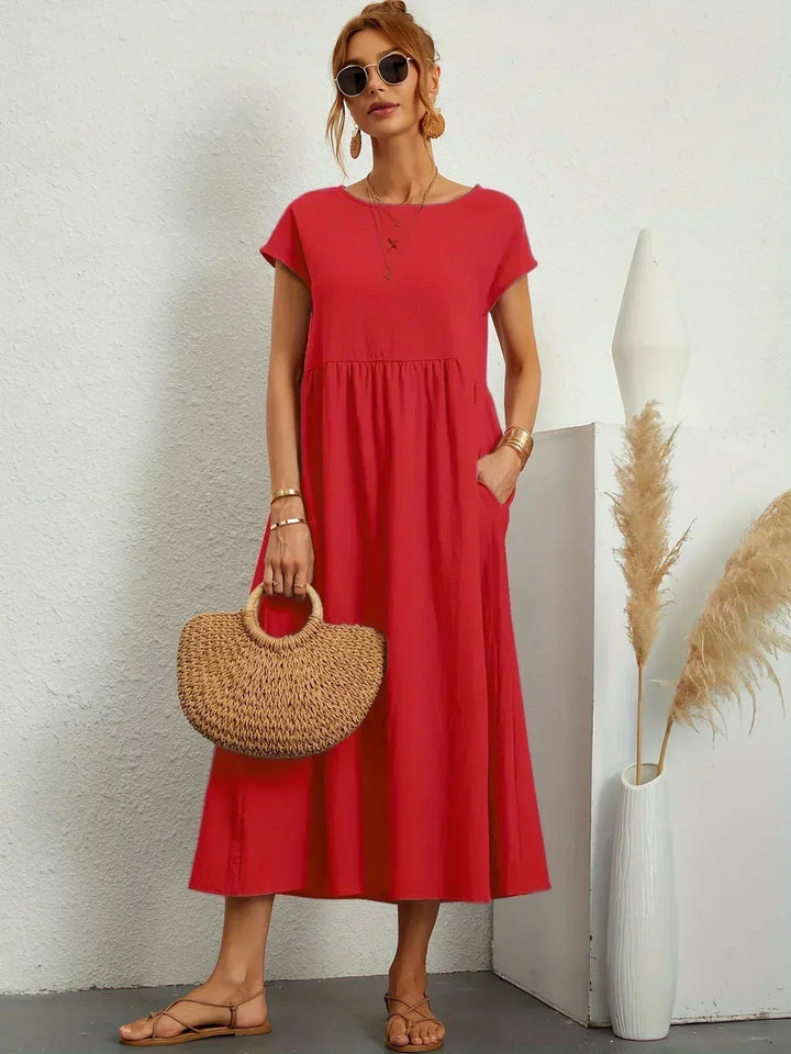 Gabriela - Vestido Elegante Midi Fluído Intemporal