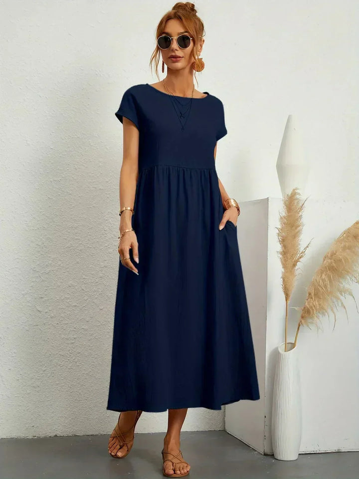 Gabriela - Vestido Elegante Midi Fluído Intemporal
