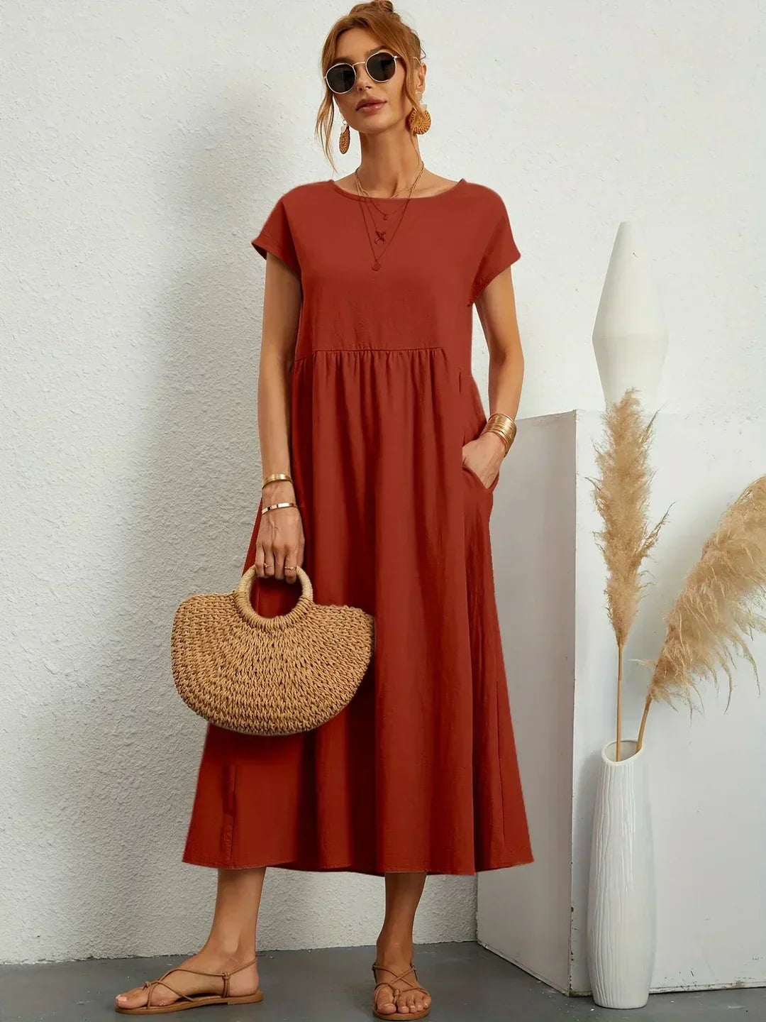 Gabriela | Vestido Midi de Elegância Intemporal