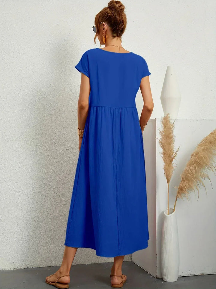 Gabriela - Vestido Elegante Midi Fluído Intemporal