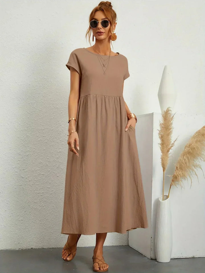 Gabriela - Vestido Elegante Midi Fluído Intemporal