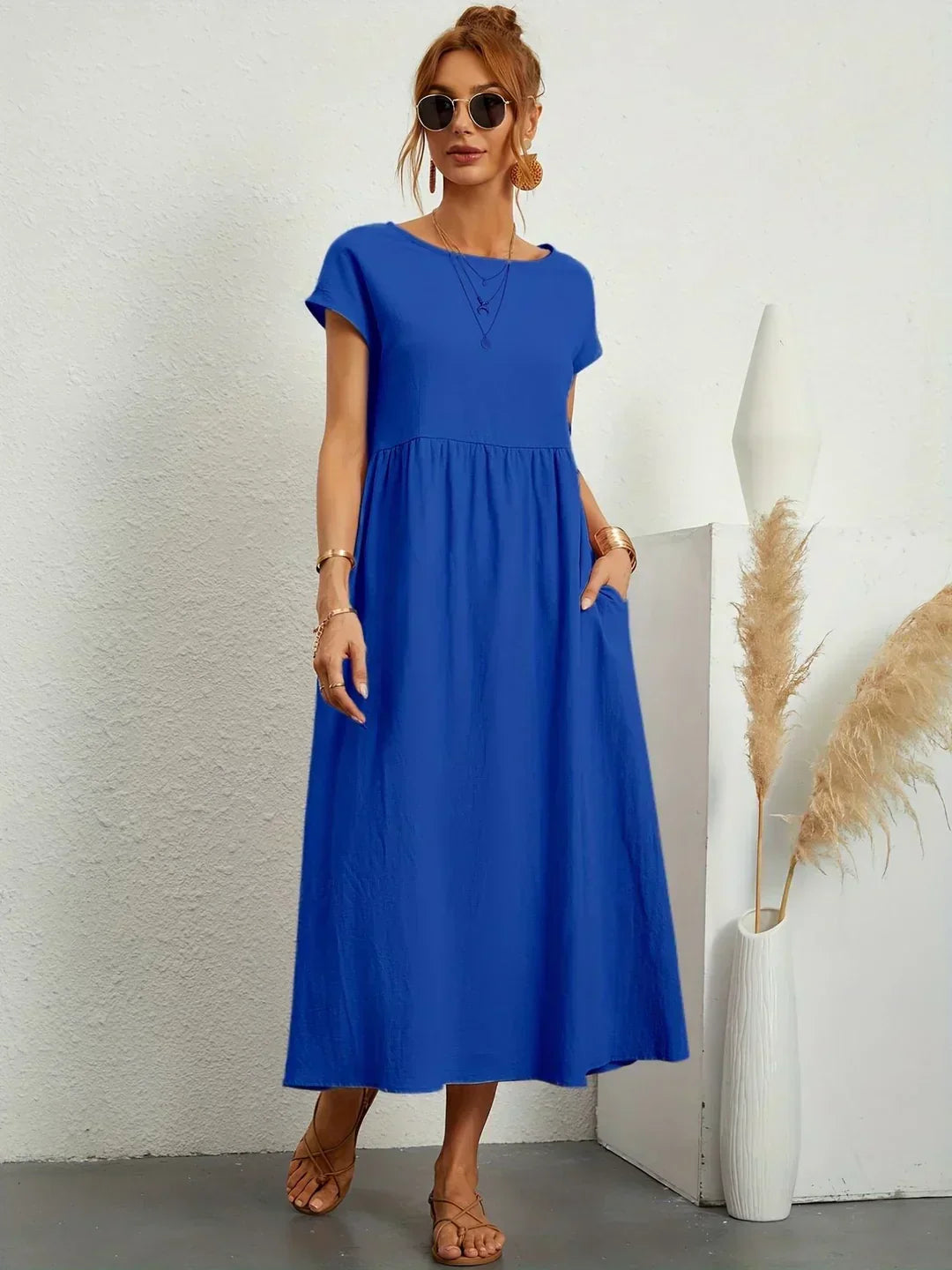 Gabriela - Vestido Elegante Midi Fluído Intemporal