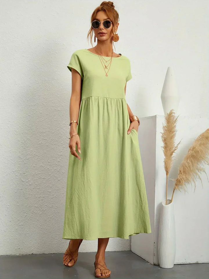 Gabriela - Vestido Elegante Midi Fluído Intemporal