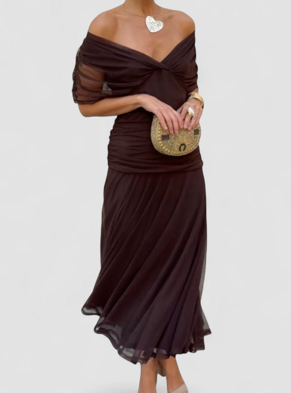 Luana - Vestido elegante com decote em V